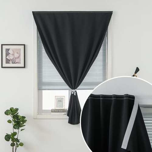 Adhesive Blackout Curtains- Self Stick Curtain No Rod Needed Easy to Hang - Image 3
