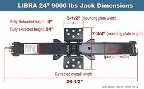 LIBRA 9K lb HD 24" RV Trailer Camper Stabilizer Leveling Scissor Jacks - Image 6