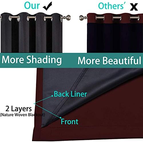 Yakamok Burgundy Red Blackout Curtains 108 Inches Long - Image 5
