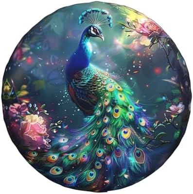 Spare Tire Cover Peacock Wheel Tire Cover Waterproof Sun Protection Universal - Image 2