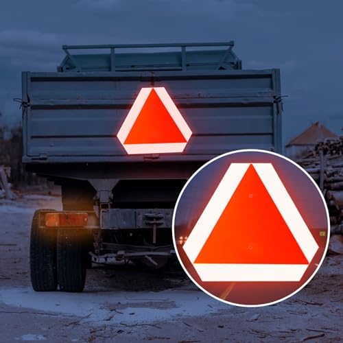 Nicunom 2 Pack Slow Moving Vehicle Sign, Aluminum Slow Moving Vehicle Triangle - Image 5