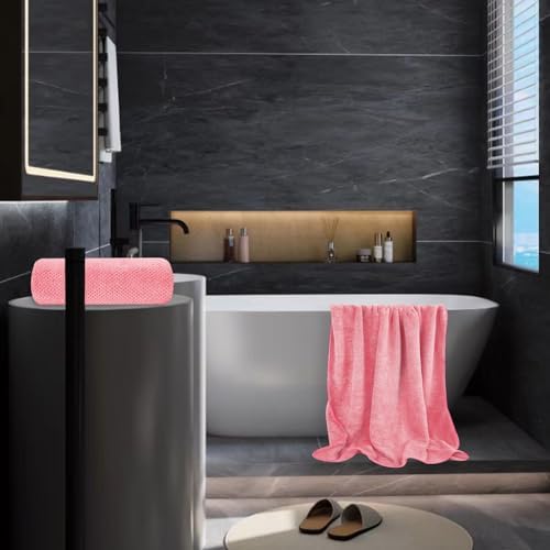 MaopaoBeauty Microfiber Bath Towel Set Pack of 2, 35 x 70 Inches - Image 7
