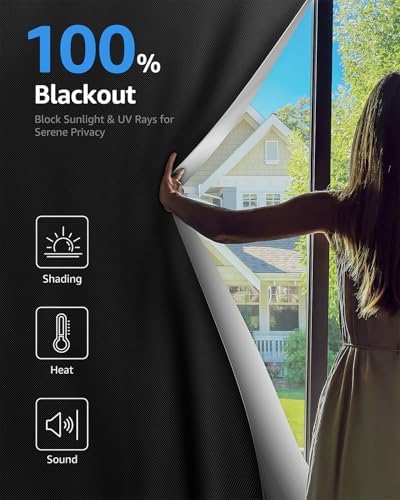 Sumobaby Blackout Curtains Portable 69”x100”No Drill Black Out Window Cover - Image 2