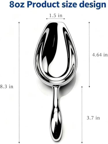 8 oz 304 stainless steel ice scoop, suitable - Image 2
