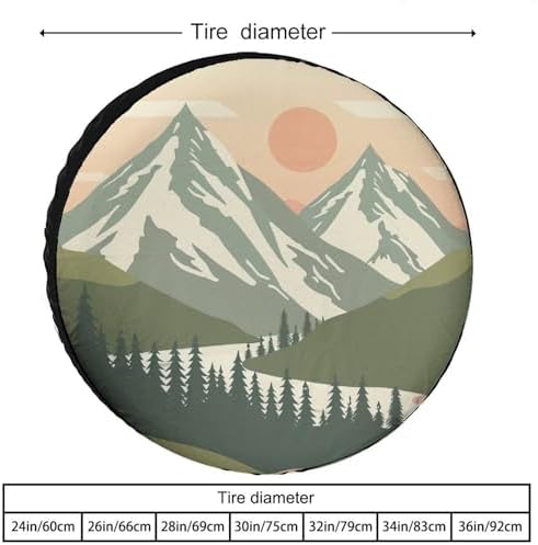 Camper Spare Tire Cover 14 Inch Mountain Adventure Weatherproof Wheel - Image 2