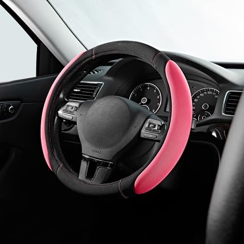 Skechers Pink Steering Wheel Cover, Memory Foam Car Steering Wheel Cover by Unknown
