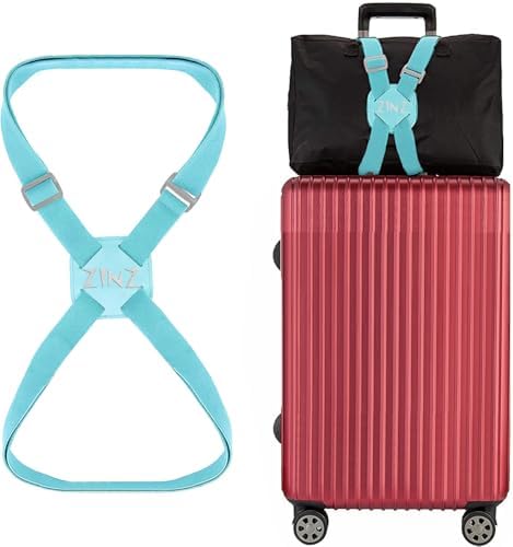 ZINZ High-Elastic Luggage Strap Adjustable Suitcase Belt, Light Green by ZINZ