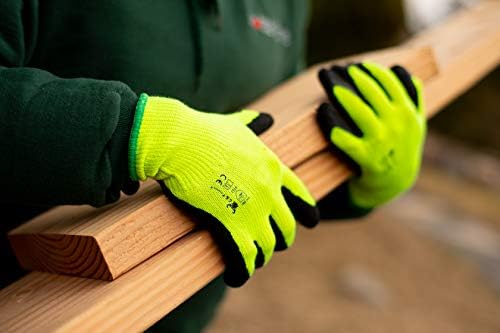 G & F 1516 Premium High Visibility Low Emissions Green Work and Gardening Gloves - Image 6