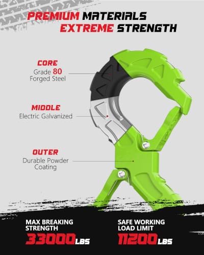 3/8 Tow Hook, Winch Hook for Off-Road Recovery, Towing Shackle 33000 Lbs - Image 2