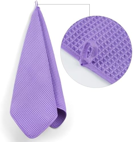 POLYTE 430 GSM Poly Blend Microfiber Quick Dry Waffle Hand Towel, 16x30 in - Image 3