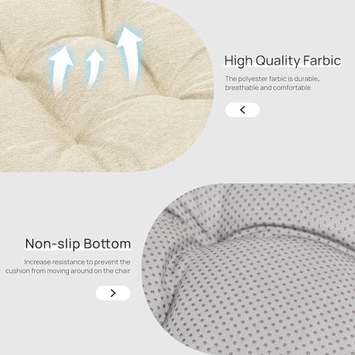 Love's cabin Memory Foam Chair Cushions Set of 4, 19 Inch - Image 4