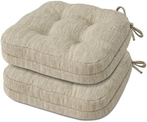 Shinnwa Dining Chair Cushions Set of 2, Dual-Layer Memory Foam Kitchen Chair by Shinnwa