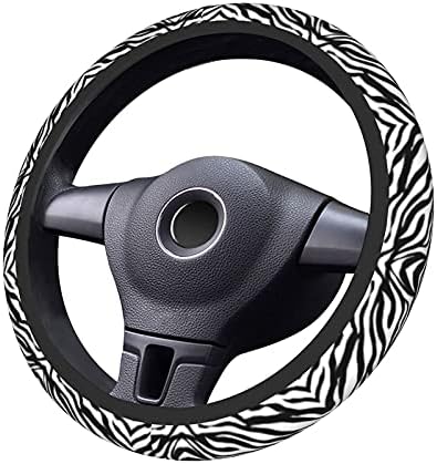 Zebra Steering Wheel Covers Non Slip Neoprene Stripe Pattern Steering Wheel - Image 4