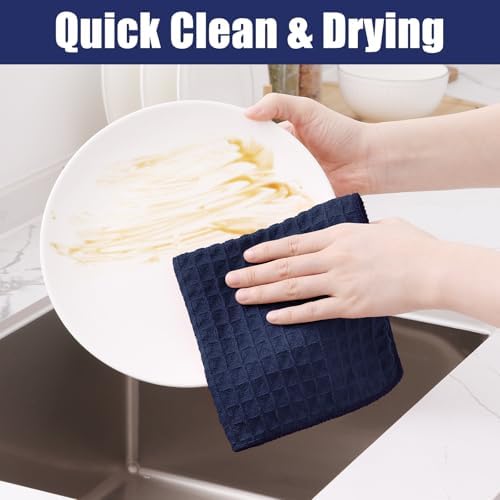 Homaxy Microfiber Waffle Weave Kitchen Towels, 6 Pack - Image 4