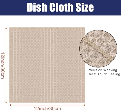 Homaxy Microfiber Waffle Weave Kitchen Dish Cloths, 8 Pack - Image 2