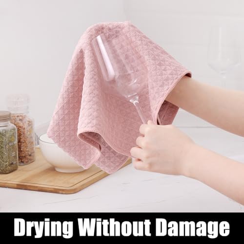 Homaxy Microfiber Kitchen Towels and Dishcloths Sets, 8 Pack - Image 3