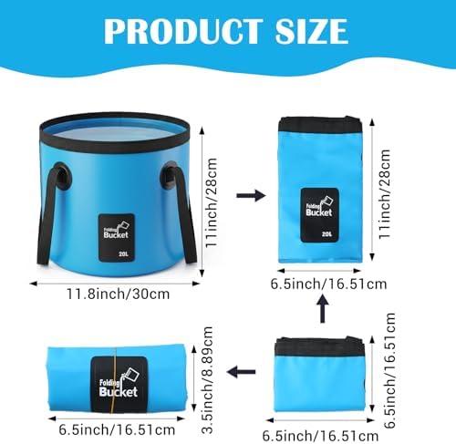 4 Pcs 5 Gallon Collapsible Bucket - Image 2