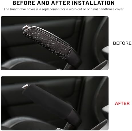 Car Handbrake Cover, Waved Shaped Auto Hand Brake Protector Comfortable Handle - Image 4