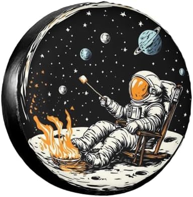 Astronaut Marshmallow Spare Tire Cover Wheel Protectors Weatherproof Sun by Gayruaicjz