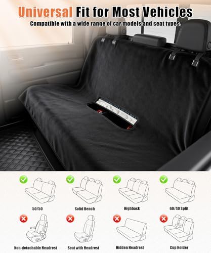 Universal Back Car Seat Cover for Pets Dog Seat Cover Hammock Heavy Duty - Image 6