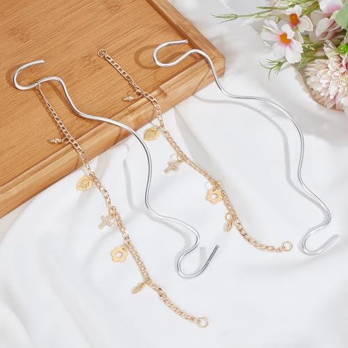 2pcs Car Hanging Ornaments Cute Alloy Flower Leaf Cross Pendants - Image 4
