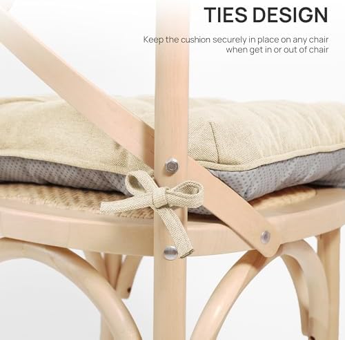 Love's cabin Memory Foam Chair Cushions Set of 4, 15.5 Inch - Image 5