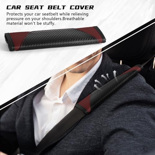 2PCS Car Seat Belt Cover Pads, Seatbelt Shoulder Cushion - Image 6
