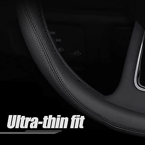 Carodi Latest Nappa Leather car Steering Wheel Cover, Stylish Non-Slip Leather - Image 2