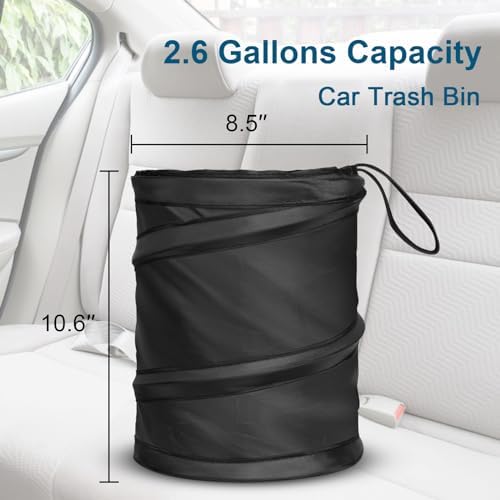 Car Trash Can, 2 Packs 2.6 Gallons Collapsible Car Garbage Can - Image 3