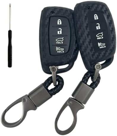 REPROTECTING Silicone Rubber Carbon Fiber Key Fob Cover Compatible by REPROTECTING