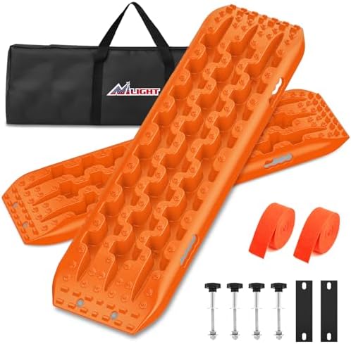 Nilight Recovery Off-road Traction Boards Emergency Tire Mats Orange by Nilight