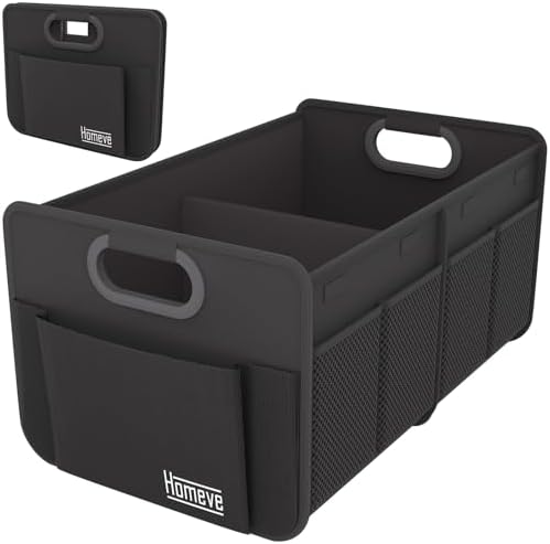 Homeve Car Trunk Organizer for SUV, Small Compact Size No-Sag Heavy Duty by Homeve