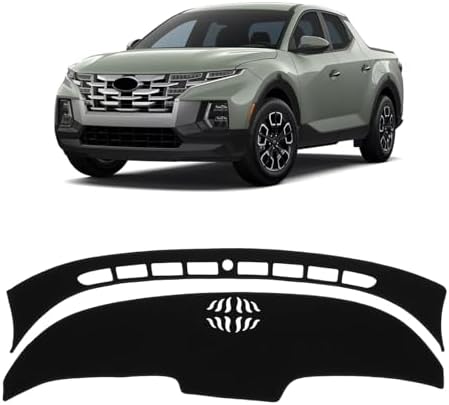 KUST Black Dash Cover for Hyundai Santa Cruz 2022 2023 2024 Polyester Dashboard by KUST