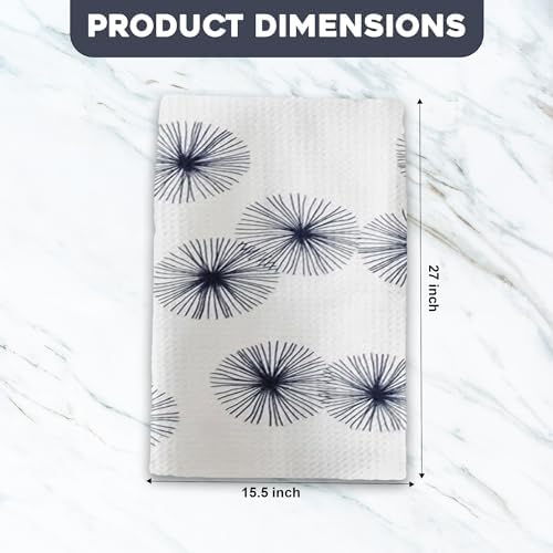 Wildflowers Microfiber Kitchen Towels | Pink & Blue Color Pattern| Waffle - Image 3