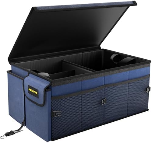 MIKKUPPA Trunk Organizer with Lid - 65L Collapsible Car Organizer by MIKKUPPA