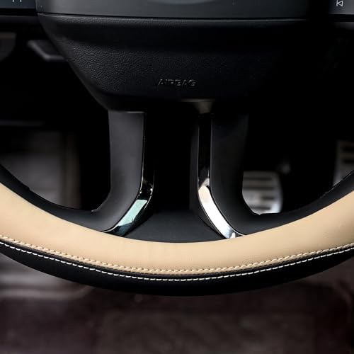 Valleycomfy Microfiber Leather Steering Wheel Cover Large-Size - Image 4