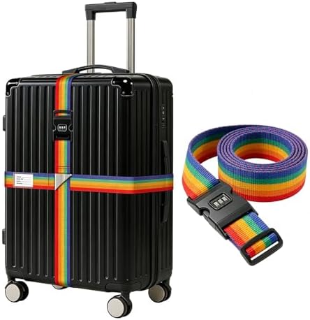Cross-Strap，Combination Lock Luggage Straps, Adjustable Suitcase Belts by Unknown