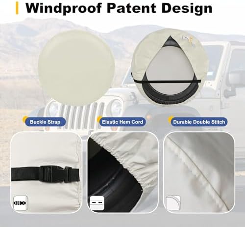 Explore Land Spare Tire Cover Fit Tire Diameters 30-33 inch - Image 5