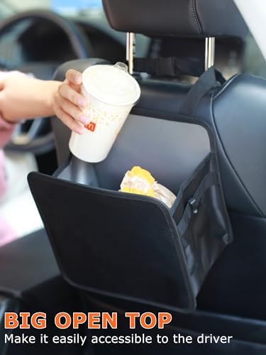 Ginsco 2 Gallons Open-Top Car Trash Can, Hanging Leakproof Car Trash Bag - Image 2