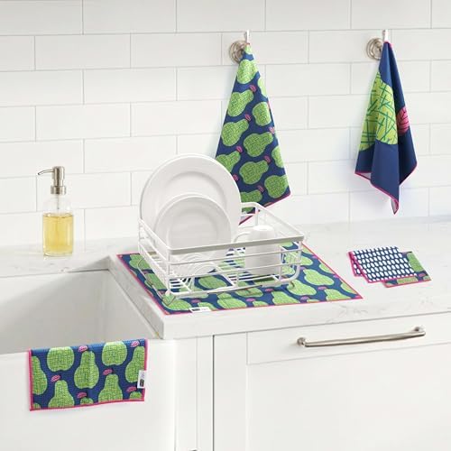 Ritz 6-Piece Pear Microfiber Kitchen Set – Retro Prickly Botanical Orchard - Image 4