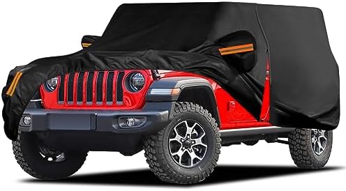Waterproof Car Cover for Jeep Wrangler 4 Door 2006-2026 JK JL Windproof by Migaven