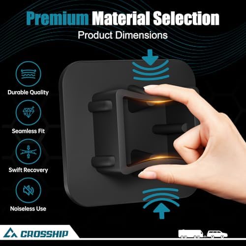 2" Trailer Hitch Cover Tube Cover Plug Cap Rubber, Hitch Cover Fits Class 3 4 5 - Image 2
