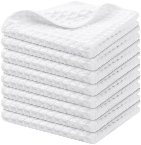 Homaxy Microfiber Waffle Weave Kitchen Dish Cloths, 8 Pack by Homaxy