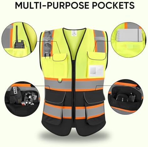 TICONN High Visibility Reflective Safety Vest - Image 4