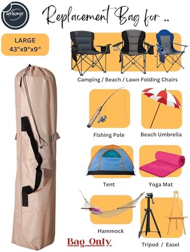 43"x9"x9" Replacement Bag for Folding Camping Chair, Camp Chairs, Yoga Mat - Image 5