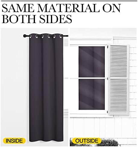 NICETOWN Greyish Purple Blackout Curtains 96 inches Length - Image 5