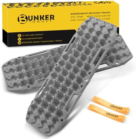 BUNKER INDUST Off Road Traction Boards, Pair Recovery Tracks Traction Mat by BUNKERINDUST
