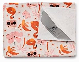 Wildflowers Microfiber Kitchen Towels | Flamingo Flowers | Waffle Fabric Tea - Image 4