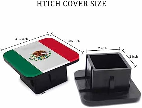 Mexico Flag Trailer Hitch Covers - Image 2