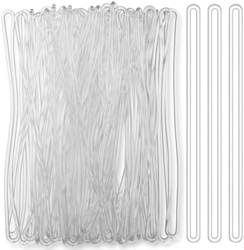 50Pcs Clear Plastic Luggage Tag Straps Worm Loops by Unknown